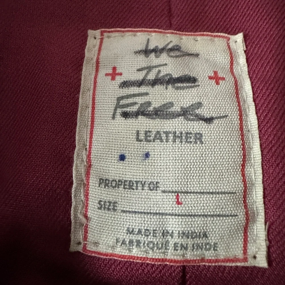 WE THE FREE NWOT CORA LEATHER JACKET size L | Pink - Picture 7 of 7